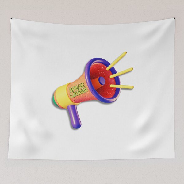 Item preview, Vibrant Multicolored Megaphone with "Speak Louder" Message designed and sold by mrelax57700.