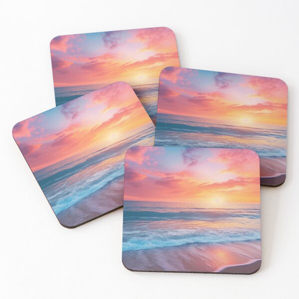 Item preview, Sunset Over the Sea, Seen From the Beach designed and sold by StudioRedKoala.