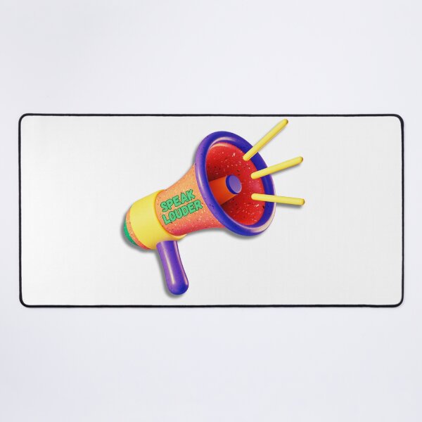 Item preview, Vibrant Multicolored Megaphone with "Speak Louder" Message designed and sold by mrelax57700.