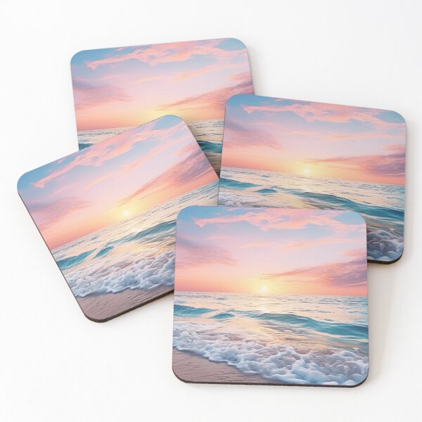 Item preview, Sunset Over the Sea, Seen From the Beach designed and sold by StudioRedKoala.