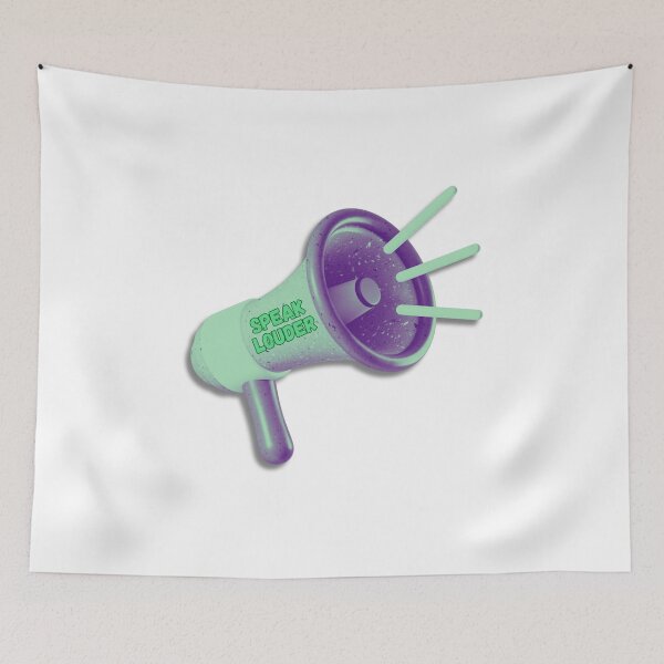 Item preview, Vibrant Multicolored Megaphone with "Speak Louder" Message designed and sold by mrelax57700.