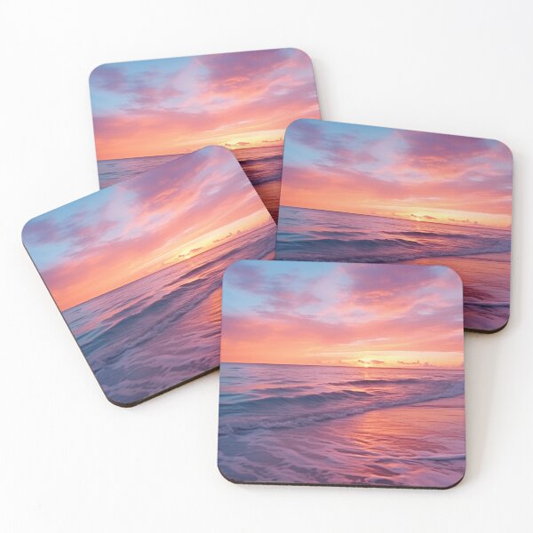 Item preview, Sunset Over the Sea, Seen From the Beach designed and sold by StudioRedKoala.