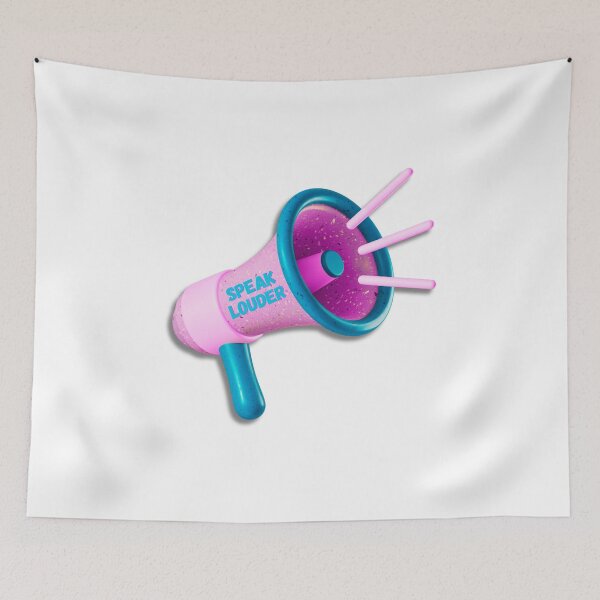 Item preview, Vibrant Multicolored Megaphone with "Speak Louder" Message designed and sold by mrelax57700.