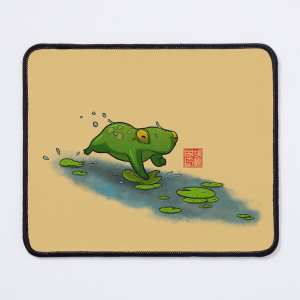 Item preview, frog cat lilypads designed and sold by DingHuArt.