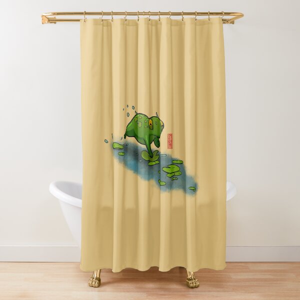 Tree Frog Pattern Shower Curtain 12 Hooks Bath Mats Set Non - Temu Japan