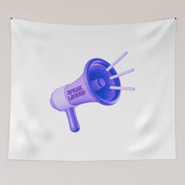 Item preview, Vibrant Multicolored Megaphone with "Speak Louder" Message designed and sold by mrelax57700.