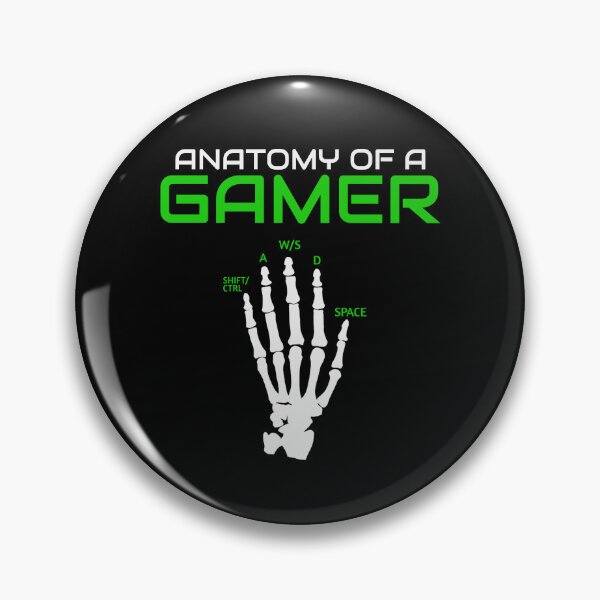 Item preview, Anatomy Of A Gamer, Video Game Player Skeleton Hand, Funny Gamer designed and sold by AT8K.