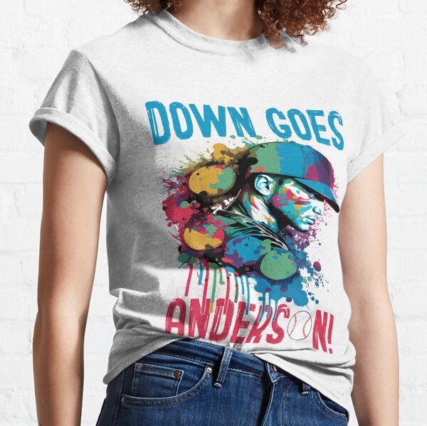 Down Goes Anderson Funny Meme Baseball Shirt - TeeUni