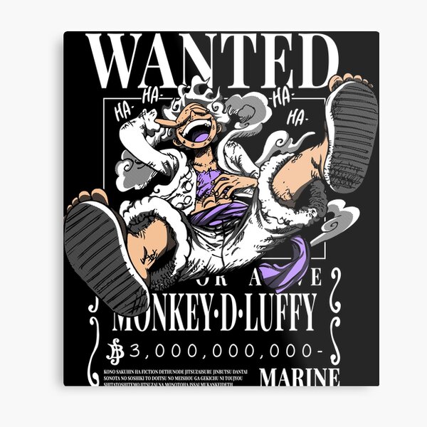 Anime One Piece Luffy Gear 5 Nika Billion Bounty Wanted Posters Four  Emperors Action Figures Vintage Wall Decoration Poster Toys