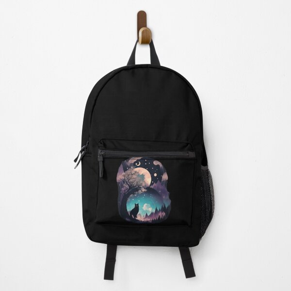 Item preview, Cat in nature  with Full Moon  designed and sold by Gigglyvibes.