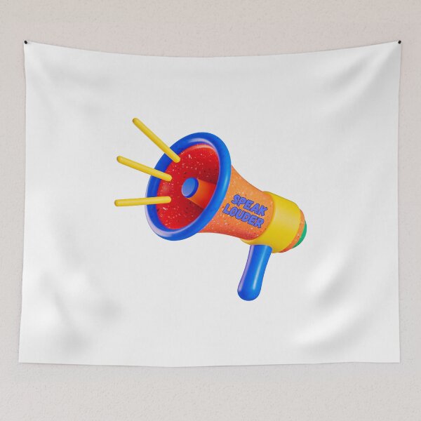 Item preview, Vibrant Multicolored Megaphone with "Speak Louder" Message designed and sold by mrelax57700.