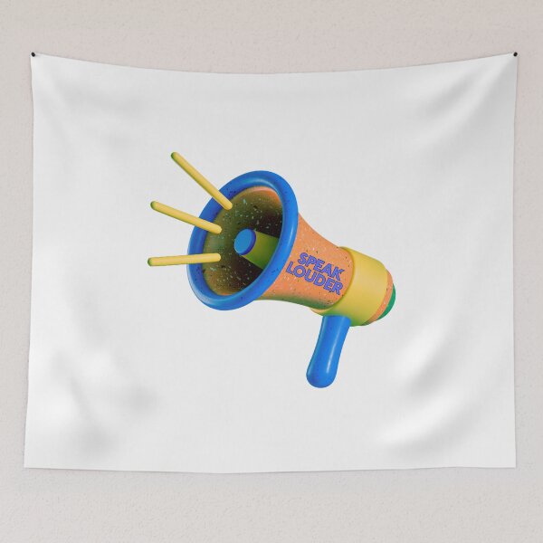 Item preview, Vibrant Multicolored Megaphone with "Speak Louder" Message designed and sold by mrelax57700.