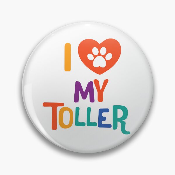 Item preview, I love my toller - colorful text with pawheart designed and sold by EmeraldeaArt.