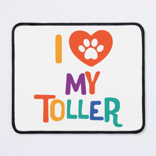 Item preview, I love my toller - colorful text with pawheart designed and sold by EmeraldeaArt.