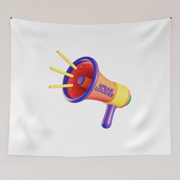 Item preview, Vibrant Multicolored Megaphone with "Speak Louder" Message designed and sold by mrelax57700.