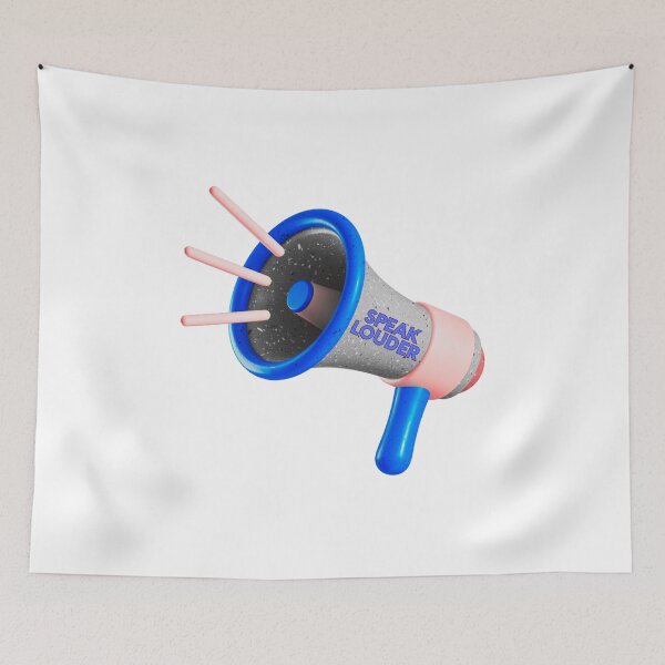 Item preview, Vibrant Multicolored Megaphone with "Speak Louder" Message designed and sold by mrelax57700.
