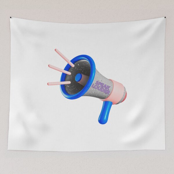Item preview, Vibrant Multicolored Megaphone with "Speak Louder" Message designed and sold by mrelax57700.