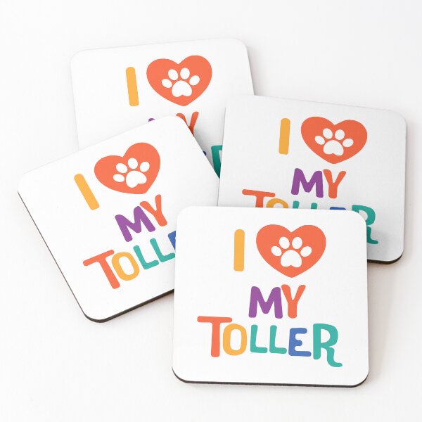 Item preview, I love my toller - colorful text with pawheart designed and sold by EmeraldeaArt.