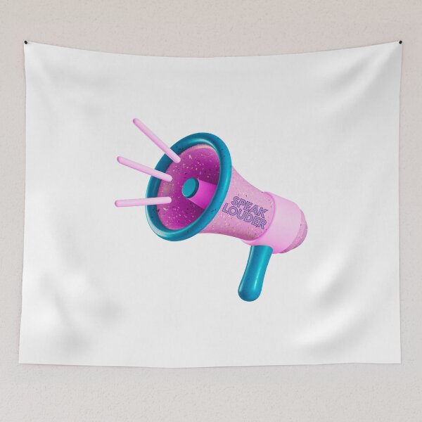 Item preview, Vibrant Multicolored Megaphone with "Speak Louder" Message designed and sold by mrelax57700.