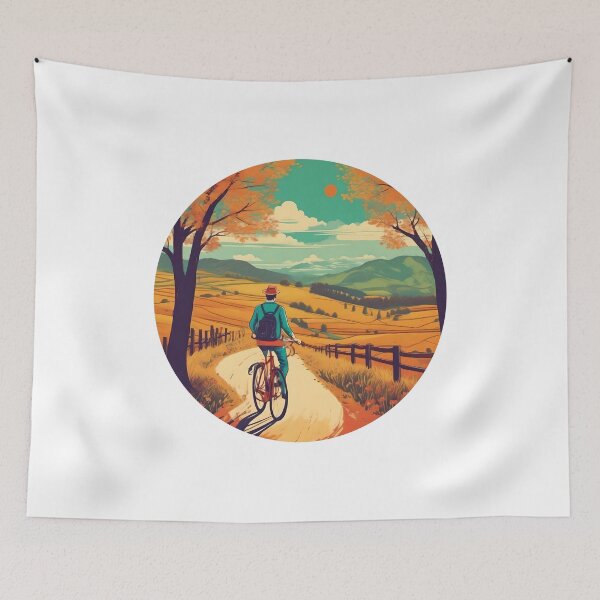Item preview, Retro Bicycle Adventure designed and sold by AbsoluteA.