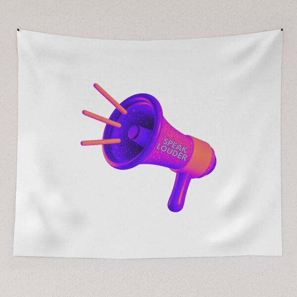 Item preview, Vibrant Multicolored Megaphone with "Speak Louder" Message designed and sold by mrelax57700.