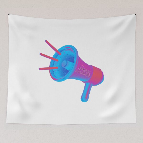 Item preview, Vibrant Multicolored Megaphone with "Speak Louder" Message designed and sold by mrelax57700.