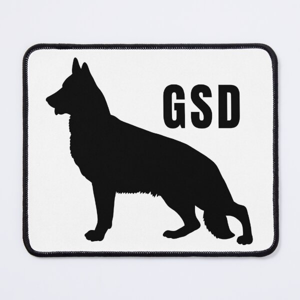 Item preview, German Shepherd Dog GSD Black Text Silhouette designed and sold by GSDDESIGNMERCH.
