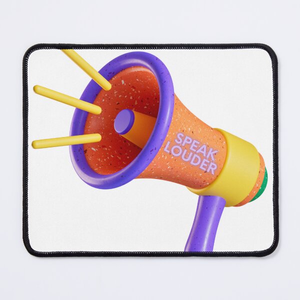 Item preview, Vibrant Multicolored Megaphone with "Speak Louder" Message designed and sold by mrelax57700.