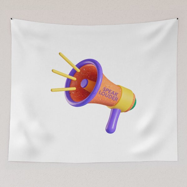 Item preview, Vibrant Multicolored Megaphone with "Speak Louder" Message designed and sold by mrelax57700.