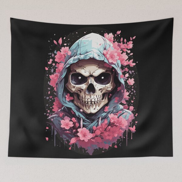 Item preview, Cherry Blossoms Skull designed and sold by Zeus-Prime.