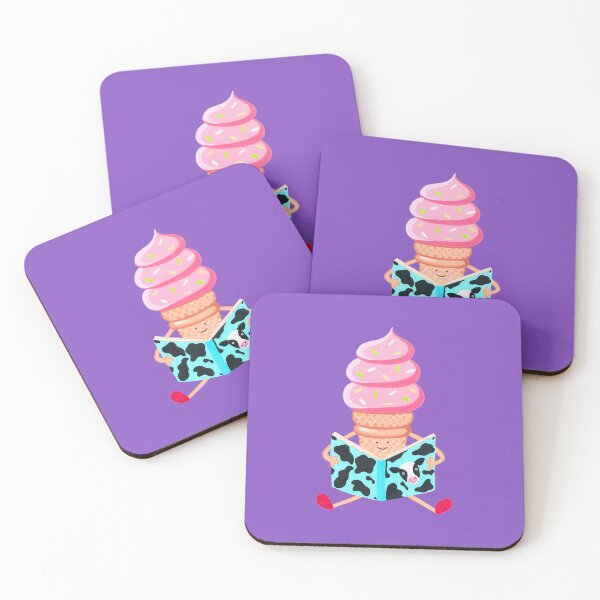 Item preview, Ice cream cone reading cow book designed and sold by NashTheArtist.