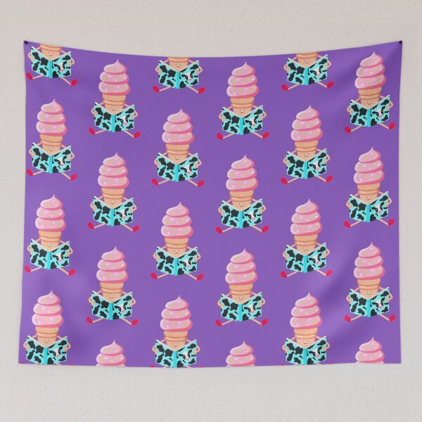 Item preview, Ice cream cone reading cow book designed and sold by NashTheArtist.