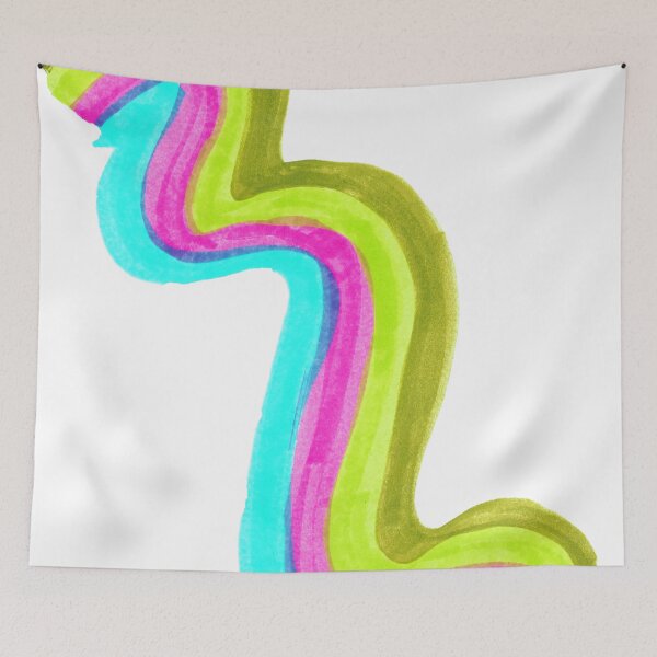 Item preview, Alcohol Ink Marker Squiggle Lines - Sage Green, Lime, Magenta and Cyan designed and sold by Daydreamer Alley.