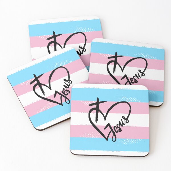 Item preview, Jesus Cross Heart - Transgender designed and sold by StumblingOTRoad.