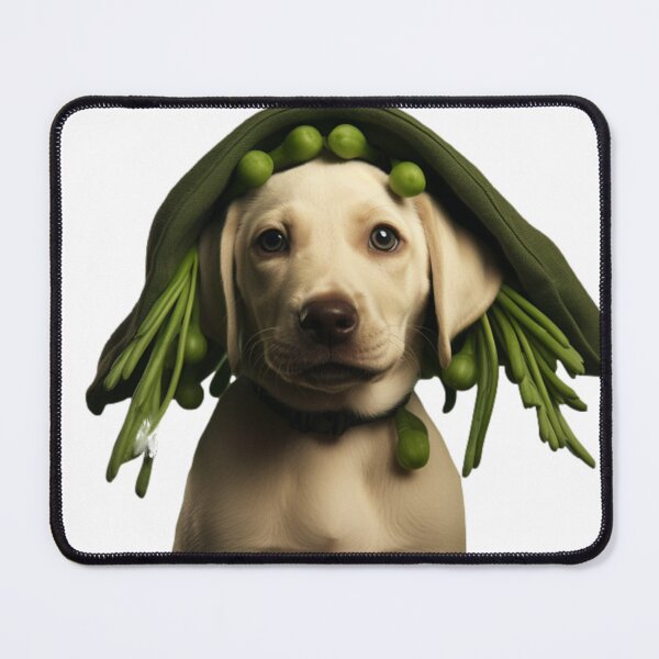 Item preview, Cute puppy with green beans cap designed and sold by Dreamtodream.