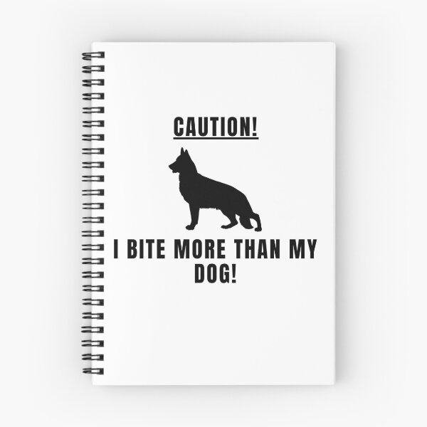 Item preview, Caution I Bite More Than My Dog German Shepherd Black Text Silhouette  designed and sold by GSDDESIGNMERCH.
