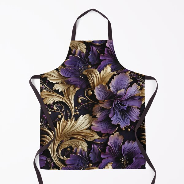 Item preview, Purple and Gold Flowers Pattern 1 designed and sold by muskitt.