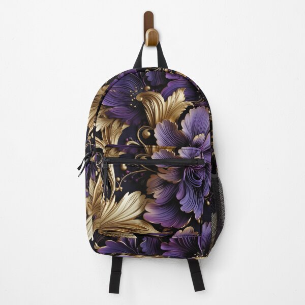 Item preview, Purple and Gold Flowers Pattern 1 designed and sold by muskitt.