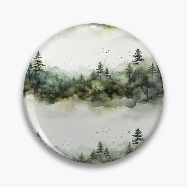 Item preview, Watercolor Ink Style Forest designed and sold by Lumistica.