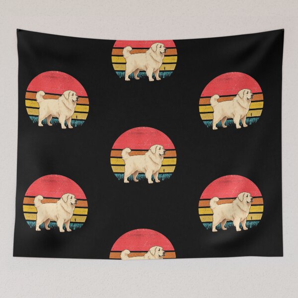 Artikelvorschau, Great Pyrenees Vintage Retro Sunset entworfen und verkauft von rafaeltto.