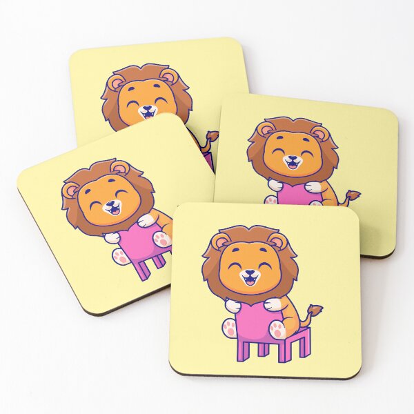 Item preview, Regal Relaxation: Cute Lion Sitting on Chair Cartoon designed and sold by hjian8219.