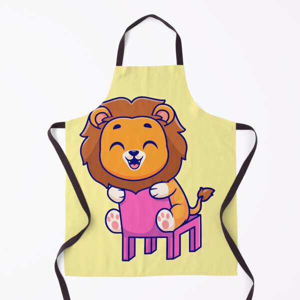 Item preview, Regal Relaxation: Cute Lion Sitting on Chair Cartoon designed and sold by hjian8219.