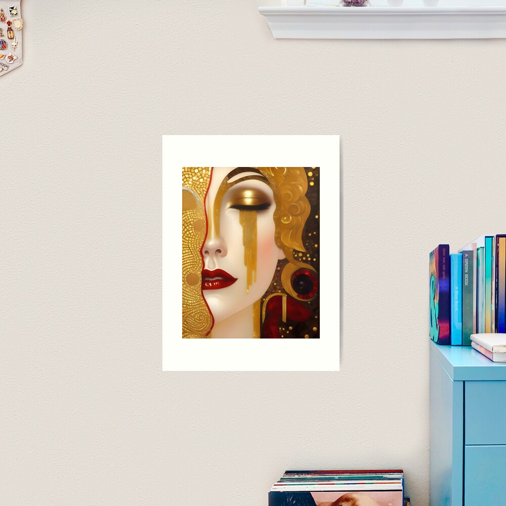 Golden Tears (Freya's Heartache) series 2 No. 1 female still life portrait  painting Art Print for Sale by Jéanpaul Ferro