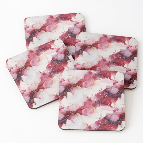 Item preview, Red And White Glossy Marble designed and sold by Lumistica.