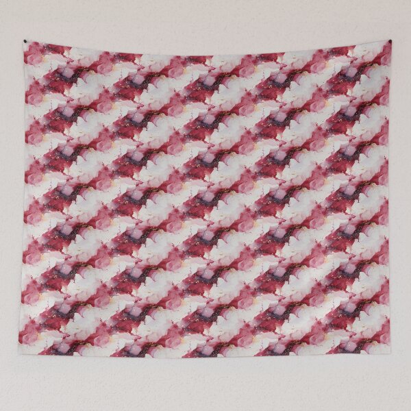Item preview, Red And White Glossy Marble designed and sold by Lumistica.
