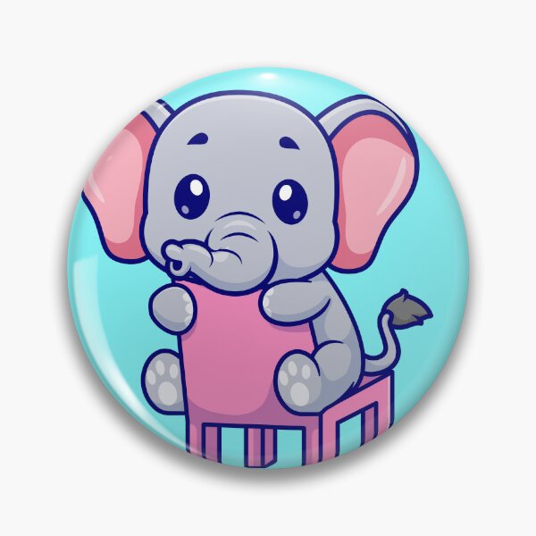 Item preview, Elegant Elephant Seating: Cute Elephant Sitting on Chair Cartoon designed and sold by hjian8219.