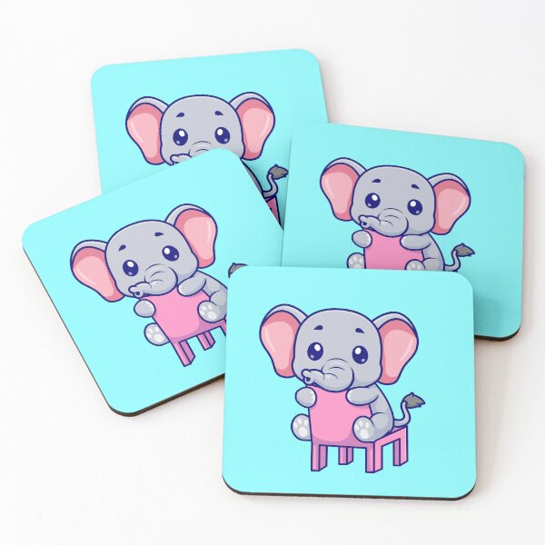 Item preview, Elegant Elephant Seating: Cute Elephant Sitting on Chair Cartoon designed and sold by hjian8219.