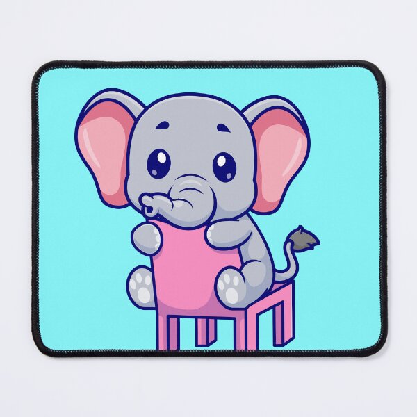 Item preview, Elegant Elephant Seating: Cute Elephant Sitting on Chair Cartoon designed and sold by hjian8219.