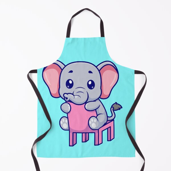 Item preview, Elegant Elephant Seating: Cute Elephant Sitting on Chair Cartoon designed and sold by hjian8219.