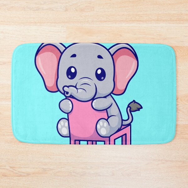 Item preview, Elegant Elephant Seating: Cute Elephant Sitting on Chair Cartoon designed and sold by hjian8219.